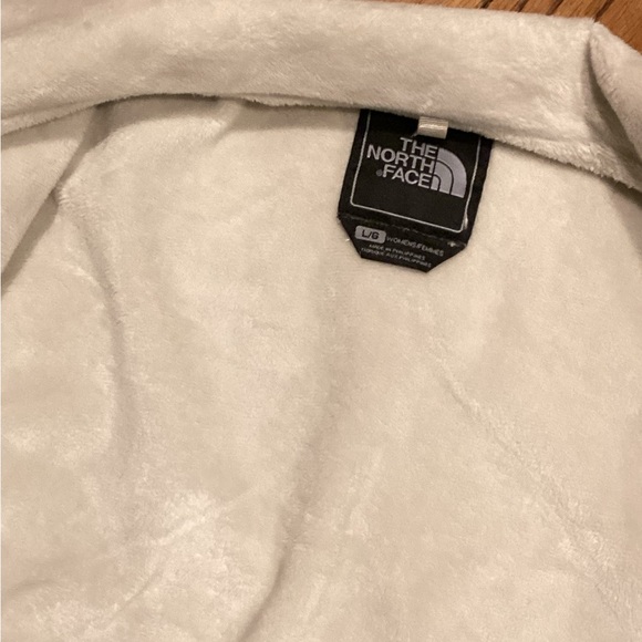 NORTH FACE WOMEN’S CREAM SOFT PLUSH FAUX FUR LINING WINTER JACKET COAT. SZ.L - Picture 12 of 13